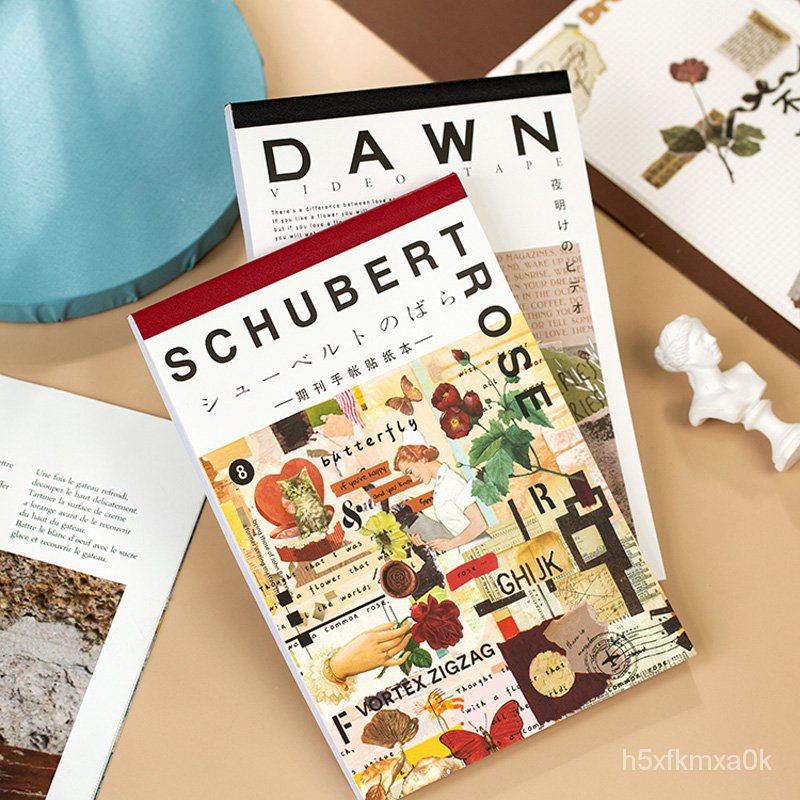 

Yoofun 50sheets Magazine Sticker Book Washi Paper Journal DIY Material Decoration Stickers Memo Pad