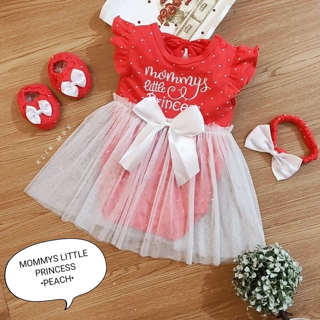 Klik Mds Jumper Bayi Perempuan Set Free Sepatu, Headband, Rok Tutu Nempel, Giftset Baby New Born