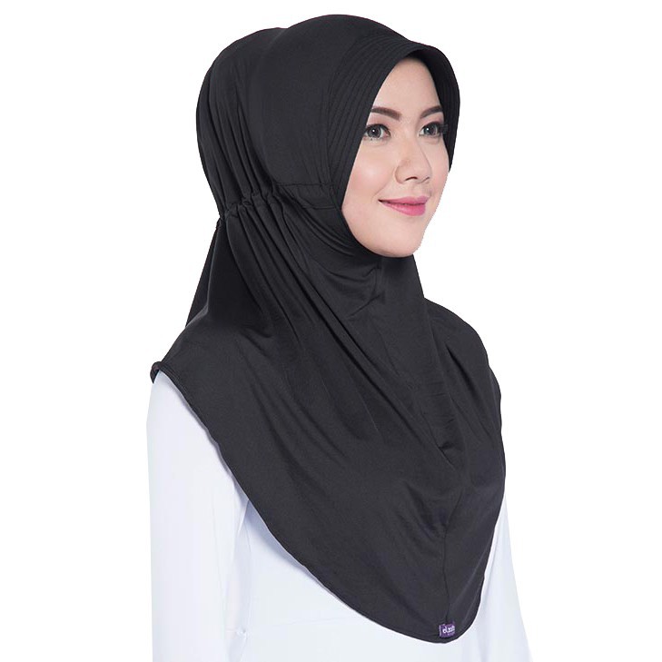 Jilbab Instan Elzatta Zaria Sahara-801 - Hitam