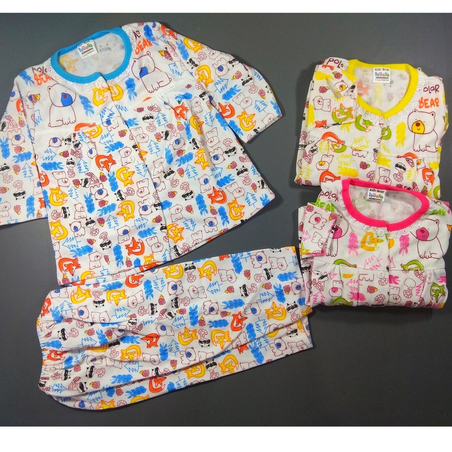 Syifana - Setelan Baju Bayi / Piyama Bayi Polar Bear