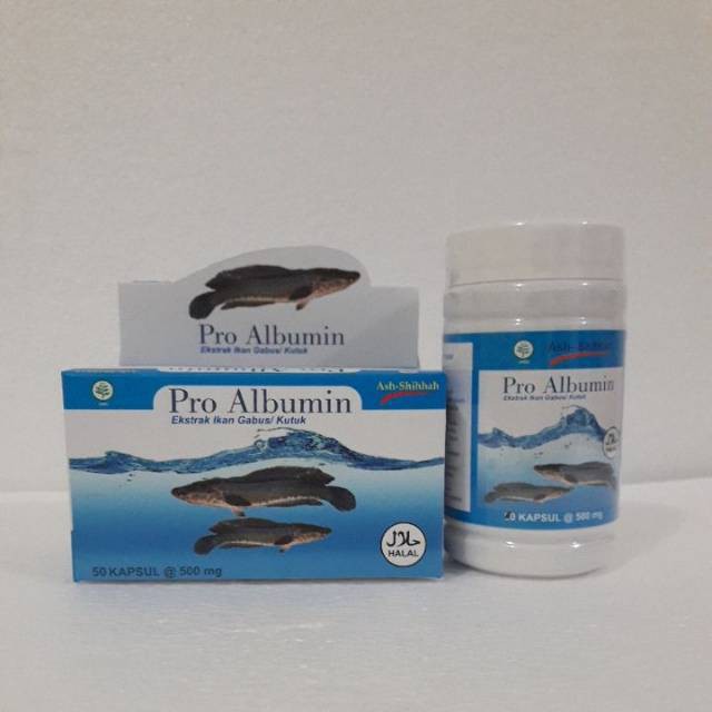 Pro Albumin Kapsul Ekstrak Ikan Gabus Kutuk ORIGINAL BPOM Obat Luka Hepatitis TBC Paru Sepsis Maag