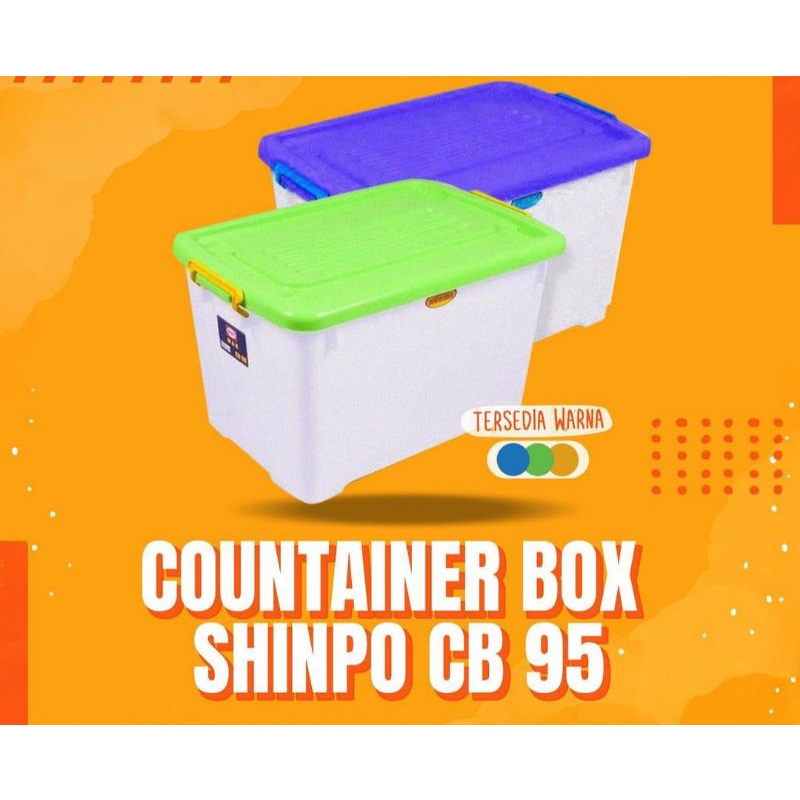 Shinpo 114 Container Max Box Plastik CB 95 Liter Dengan Roda