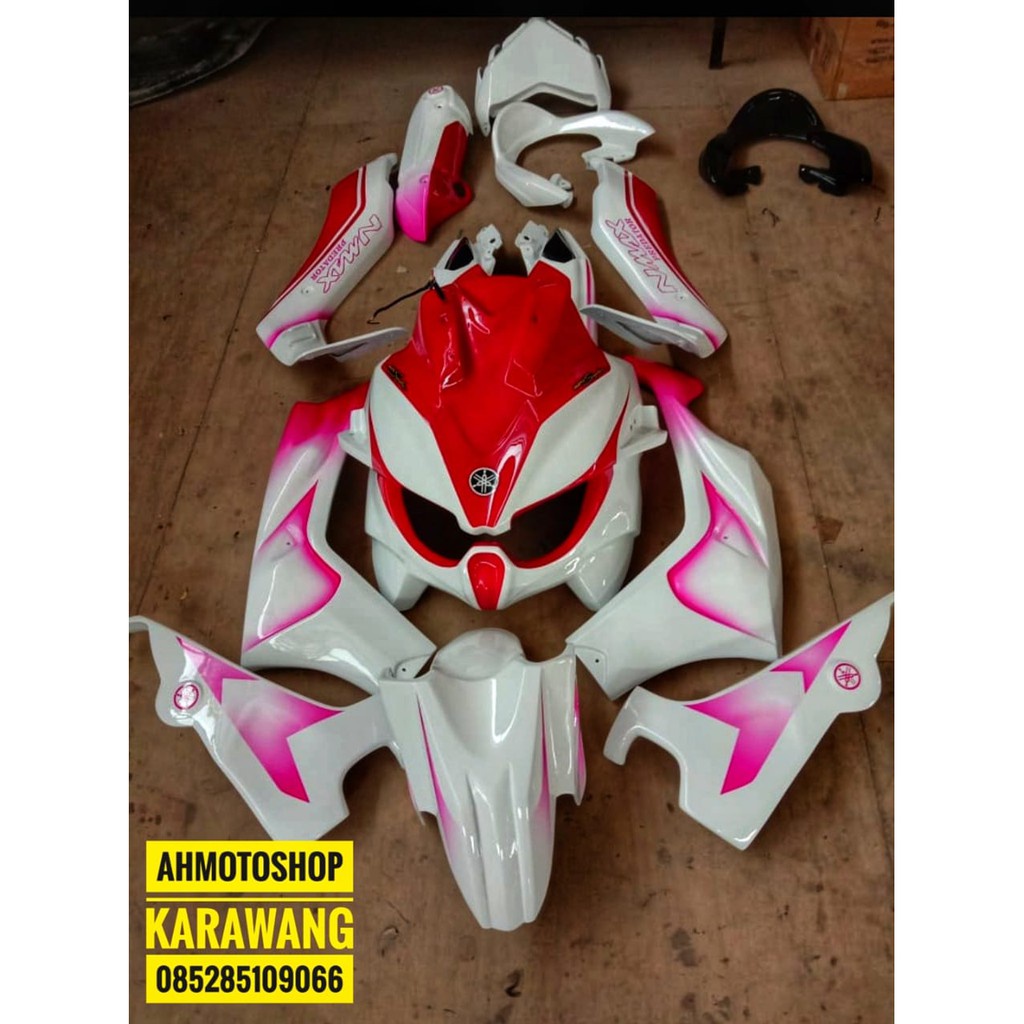PAKET FULLBODY YAMAHA NMAX PREDATOR 2020 PUTIH PINK