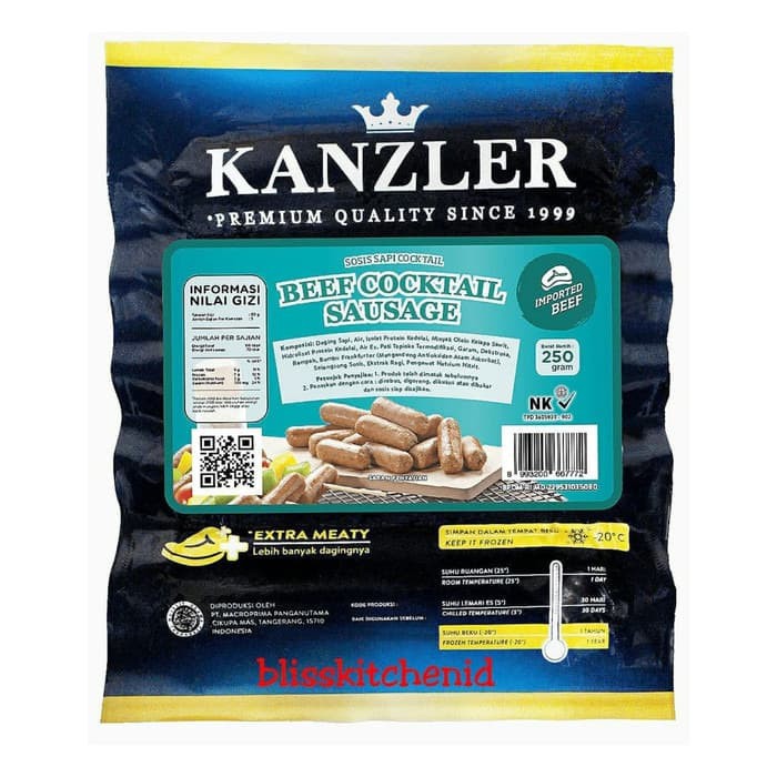 

Sosis Kanzler Beef Cocktail Sausage / Sosis Mini 250gr
