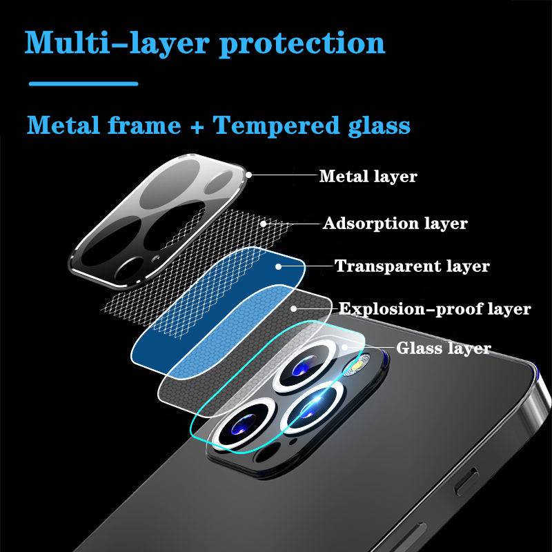 Film Pelindung Lensa Kamera Bahan Titanium Alloy Untuk IPhone 13 Pro Max Mini 13