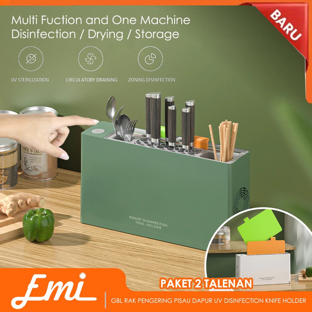 Rak Pengering Pisau Dapur UV Disinfection Knife Holder - XDQ-01