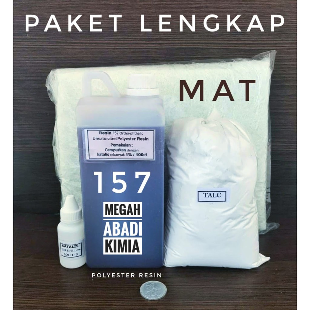 PAKET Lengkap Resin 157 katalis Mat Talc