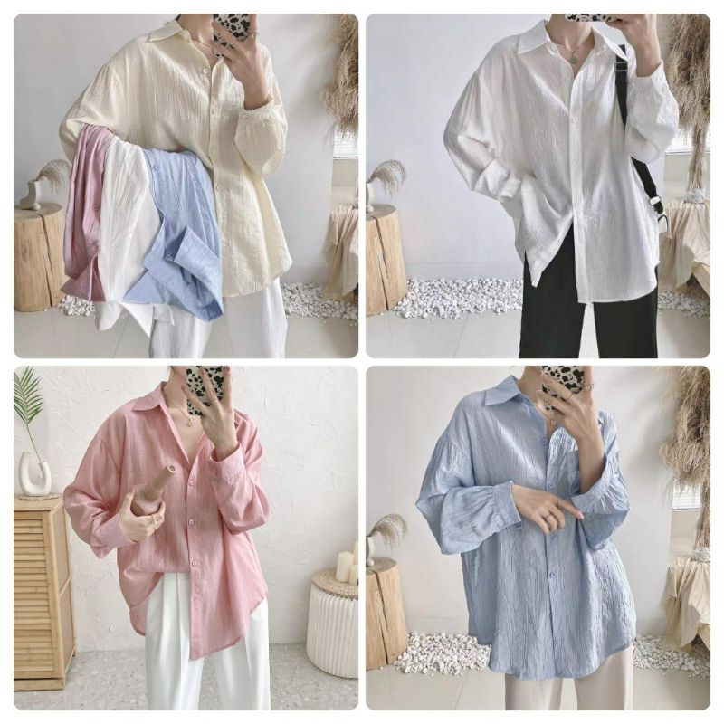 BLOUSE  WANITA CRINKLE LINEN