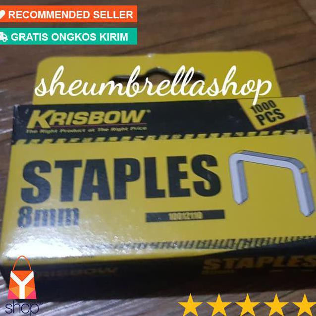 

Cuci Gudang!!!! PALING POPULER ! Krisbow isi staples 8mm - 1000pcs refill stapler tembak Dijamin