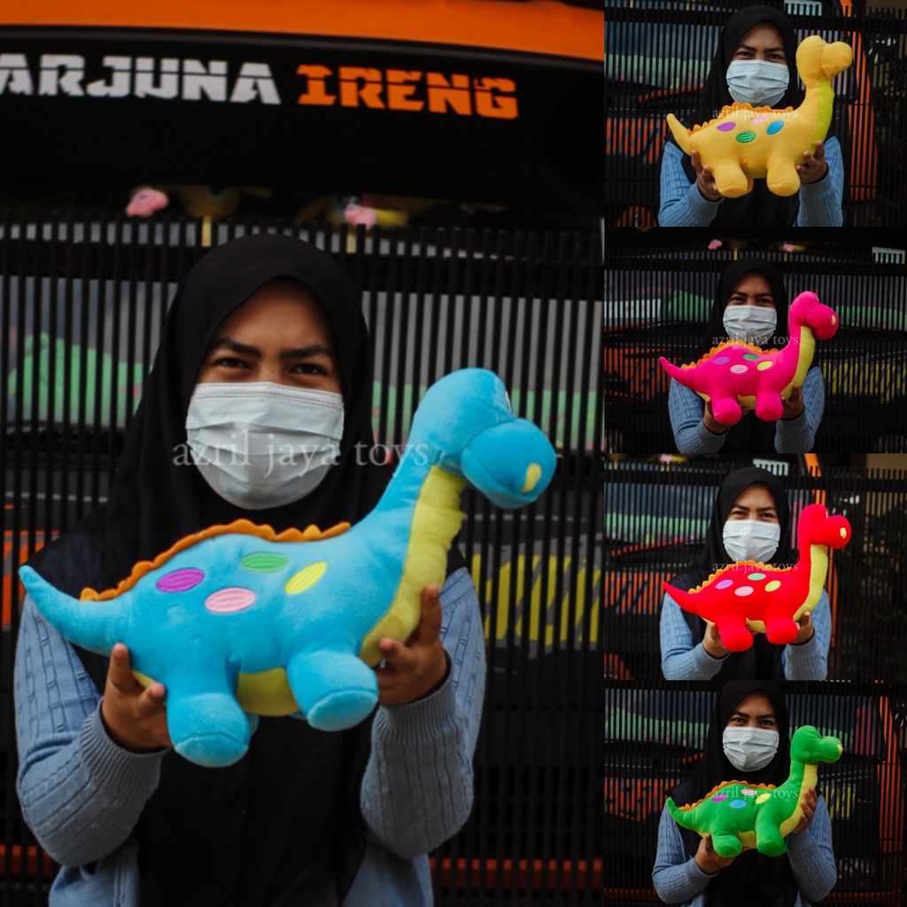 Boneka Dinosaurus Tompel Warna Warni Berkualitas SNI