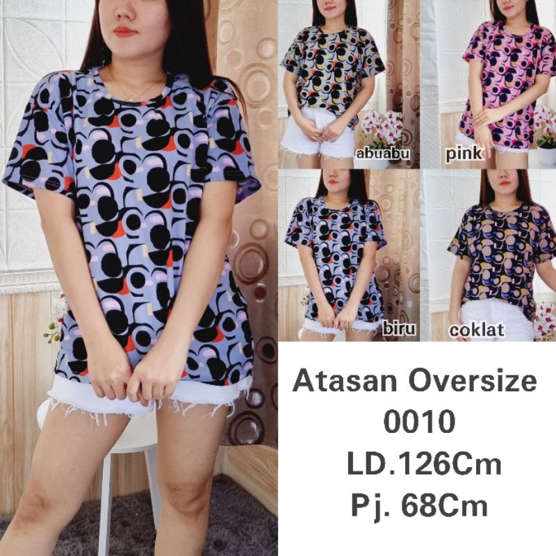 Kaos Wanita Lengan Pendek Jumbo Banyak Corak / Kaos Murah / Atasan Wanita Murah Part 3