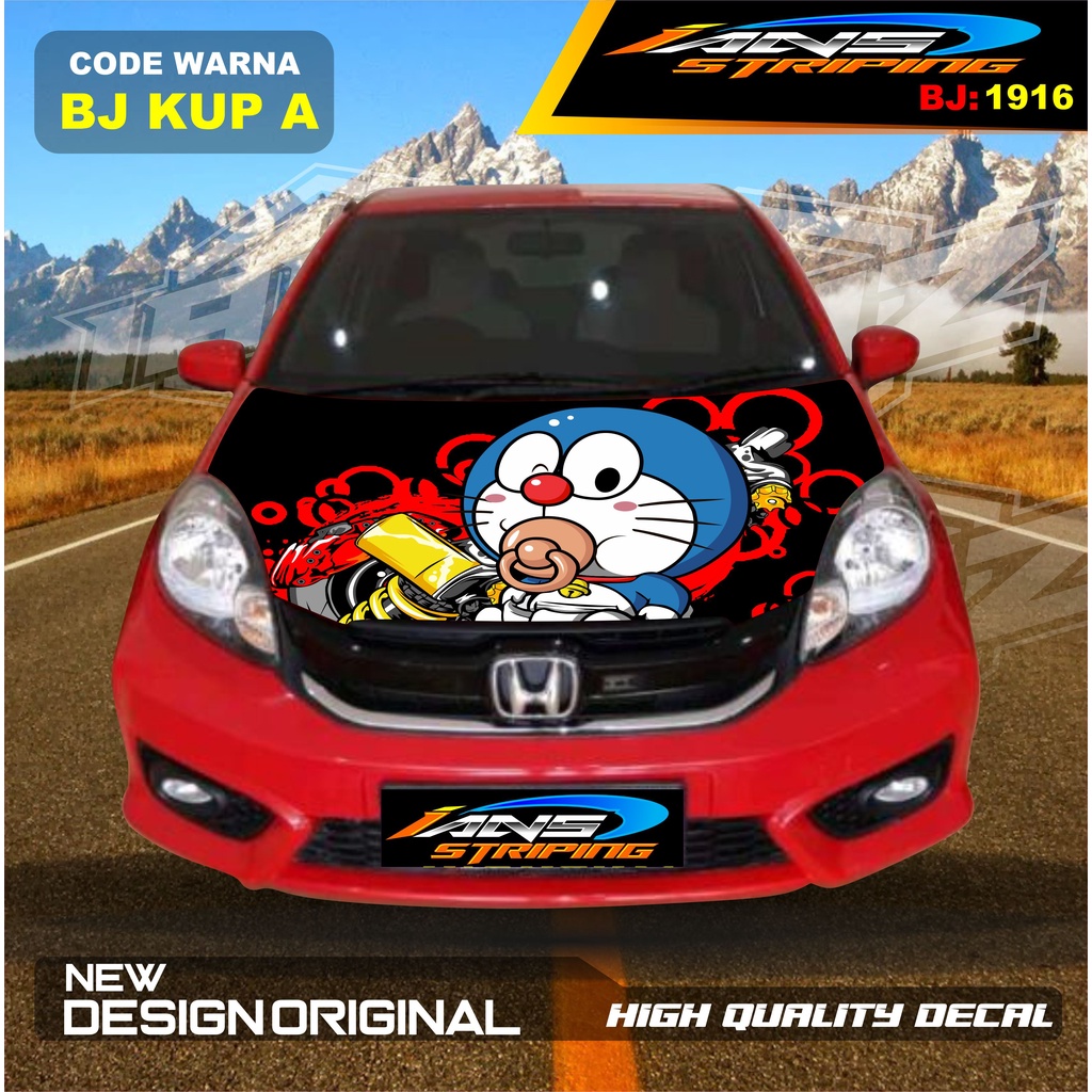 DECAL STIKER KAP MOBIL BRIO AVANZA XENIA TERIOS / STIKER CUP DEPAN MOBIL  HONDA JAZZ DLL / STIKER MOBIL