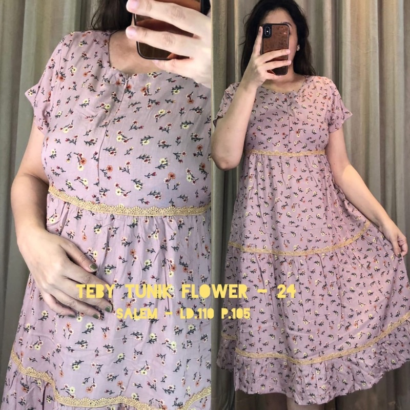 Daster arab Teby Tunik Flower-6