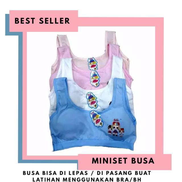 Miniset Anak Perempuan Remaja Cewek SD SMP BH Beha Bra Remaja Mini Set Anak Perempuan SD Busa Lepas