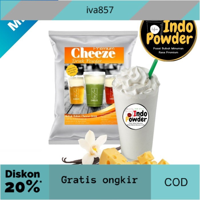 

PROMO Bubuk Minuman aneka rasa CHEESE VANILA 1kg - Bubble Drink - Indopowder GRATIS ONGKIR