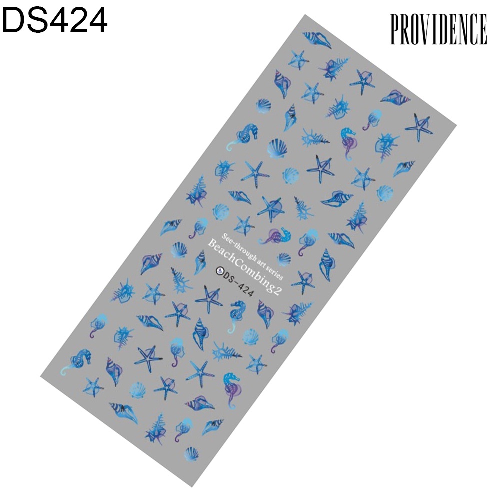 Providence Waterproof Fish Shell  Starfish Nail Sticker Full Cover Wrap DIY Adhesive Decor