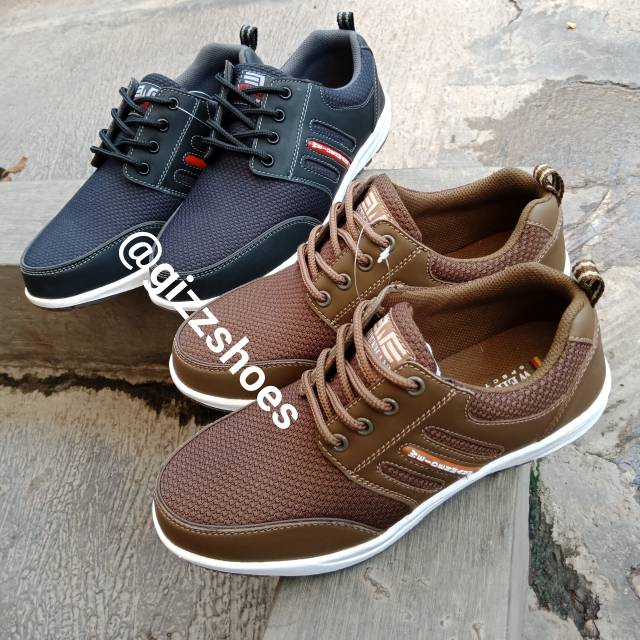 Sepatu Tali Pria Laki-laki Cowok Weidenmann Kelvin-01 Hitam, Olive