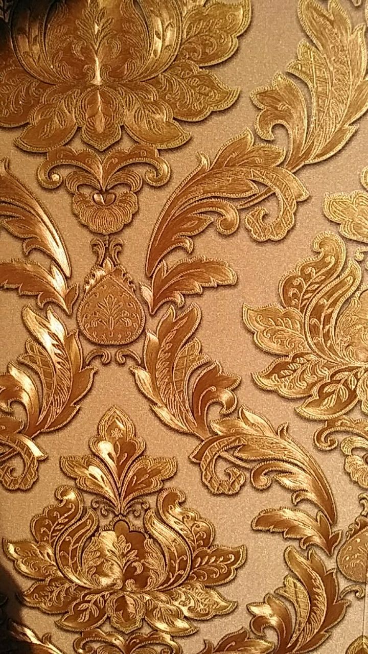 Wallpaper Dinding Murah Klasik Batik Mewah Gold