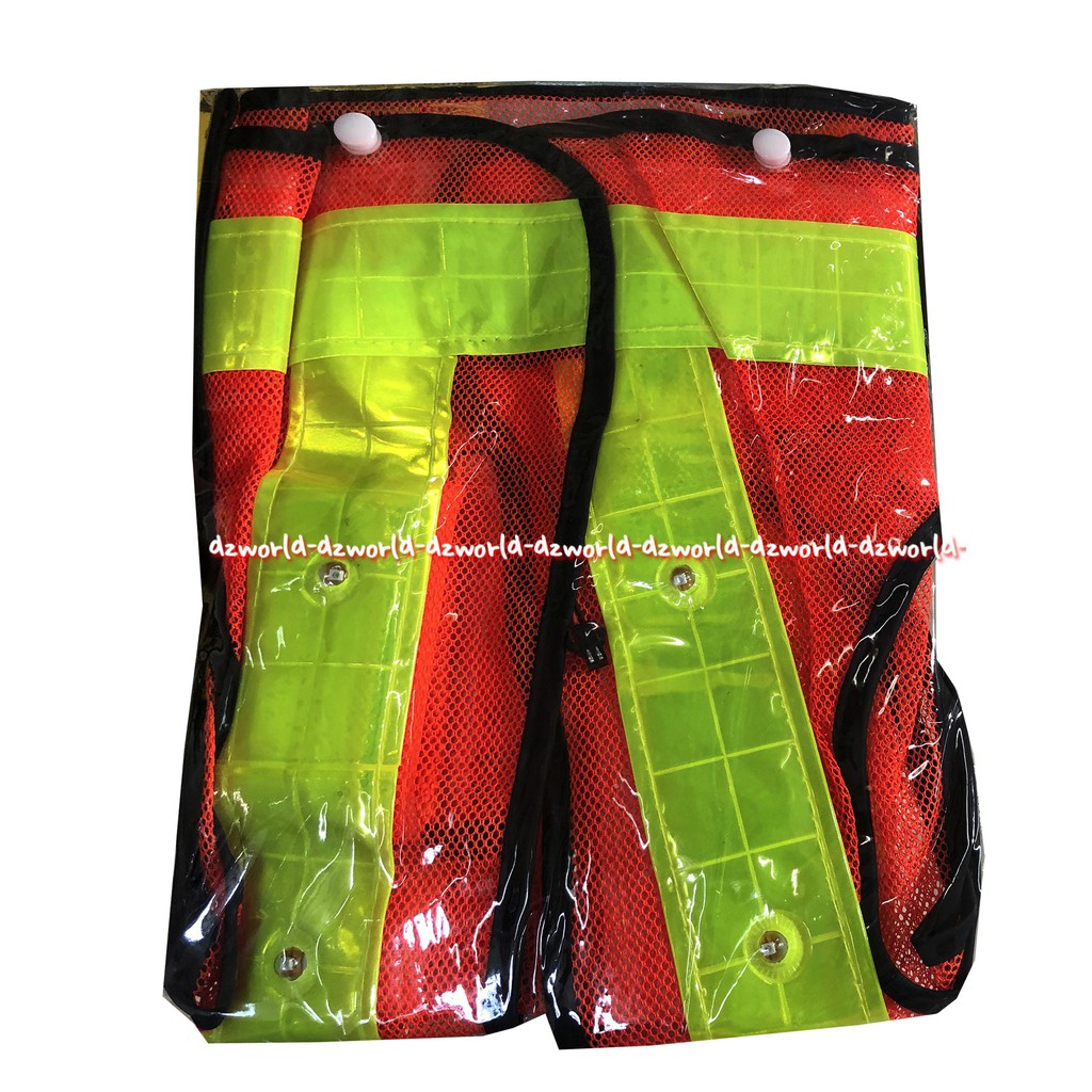 Krisbow Safety Vest LED Rompi Keamanan Glow In The Dark Scotlight Skot Light