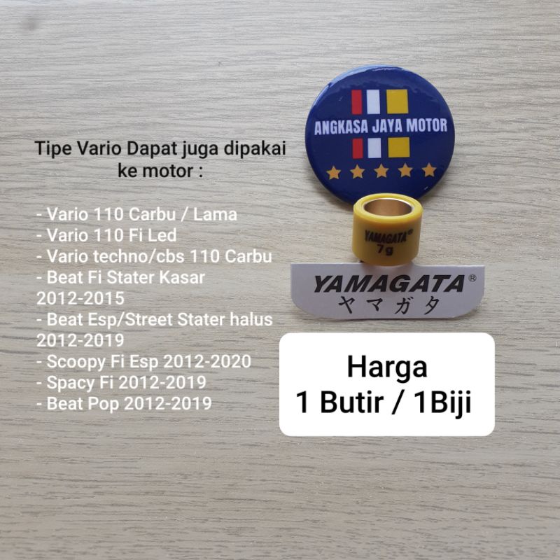 Roller Yamagata HARGA 1 BUTIR / 1 BIJI Vario Carbu 110 Fi Led- Beat Fi Esp Street Pop- Scoopy Fi Esp