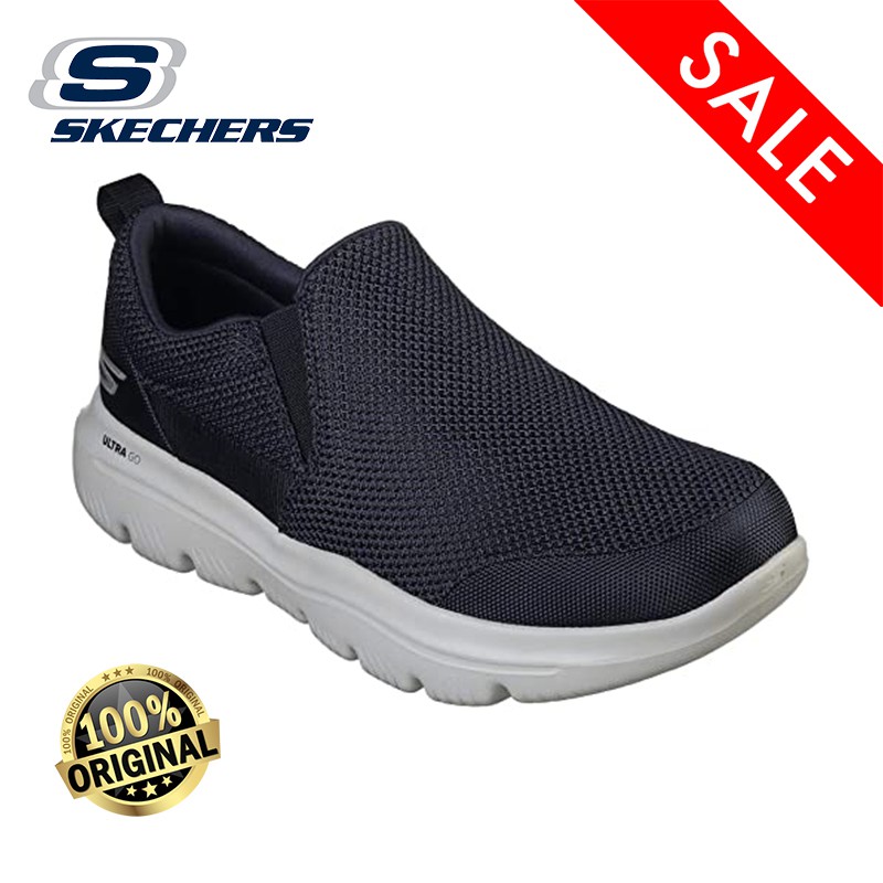 Sepatu Sneaker Pria Skechers Go Walk Evo Ultra Impeccable 54738-NVGY ORI