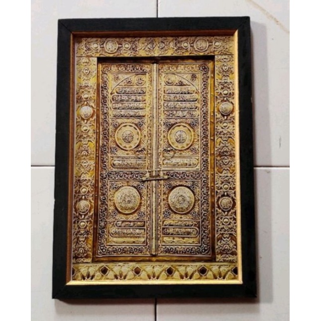 Poster pintu Mekah plus bingkai uk 55x35