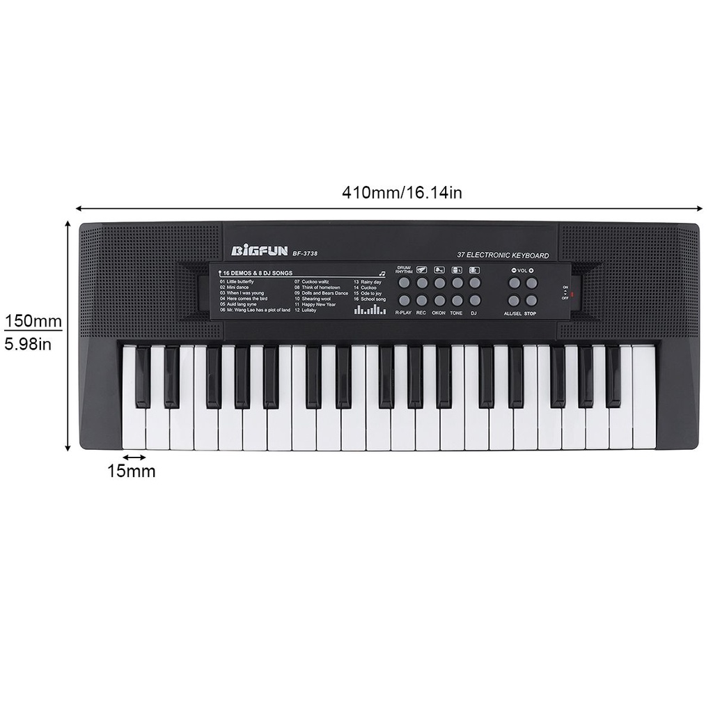 Keyboard Piano Digital Elektronik 37 Kunci Dengan Mikrofon Untuk Hadiah Ulang Tahun