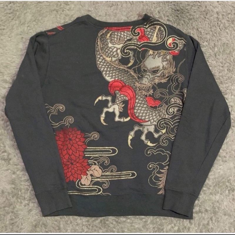 Crewneck Sukajan Vintage Ryu yokosuka japan- longsleeve sukajan