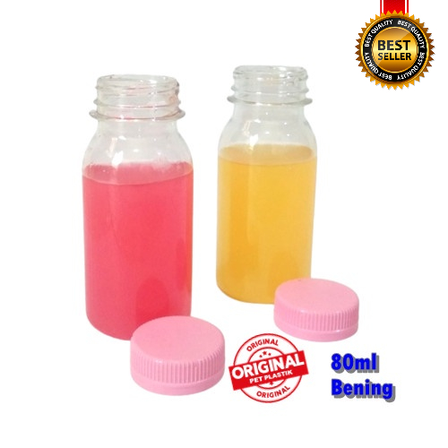 80ml botol jelly PET plastik botol sirup botol obat