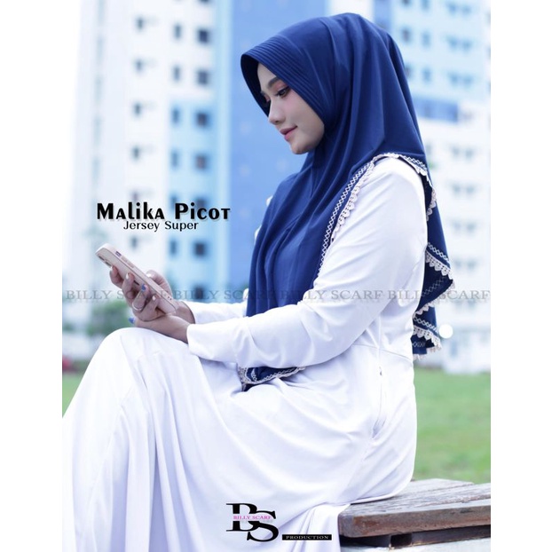 JILBAB HIJAB BERGO INSTAN MALIKA RENDA PICOT ORI BILLY BAHAN JERSEY STELLA