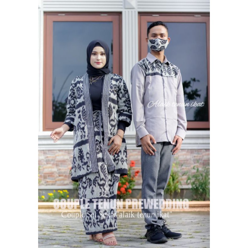 COUPLE BAJU TENUN SET SEKAR ALAIK TENUN IKAT