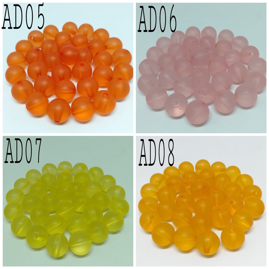 MANIK BULAT FROSTED / MANIK BULAT / MANIK AKRILIK BULAT / MANIK DOF BULAT / MOTE AC DOF BULAT 14MM