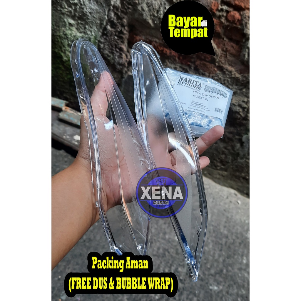 Mika lampu sen depan Honda Beat FI 2 Pc 5013 2014 2015 / Narita - Mika Sen Depan Beat FI 2012 2013 2014 2015 (Kaca Lampu Sein Depan)