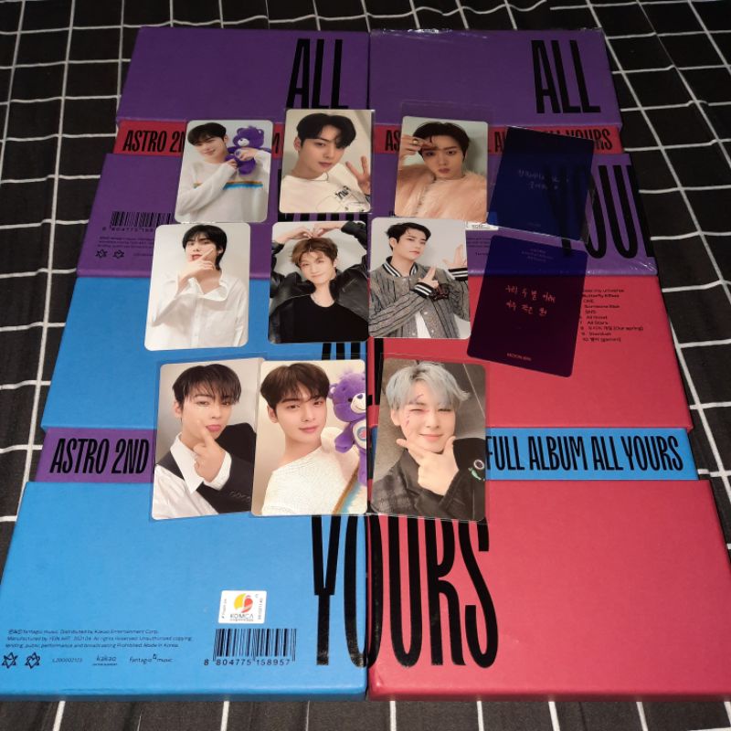 Album photocard pc all yours astro sanha rocky jinjin mj moonbin cha eun woo eunwoo