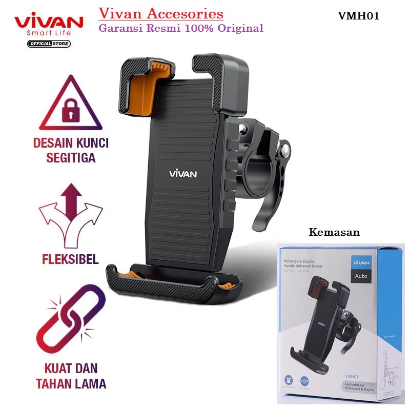 Vivan VMH01  ROBOT RT-MH03 Motorcycle Bicycle Holder Motor Sepeda Universal