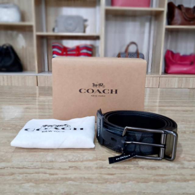 Ikat Pinggang Pria Coach Riversible Belt Embossed Leather