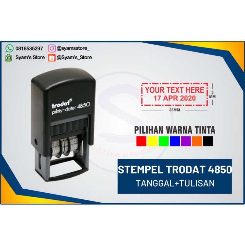 

Stempel TRODAT 4850, Stempel Expired,Stempel tanggal+tulisan,received,expired,lunas