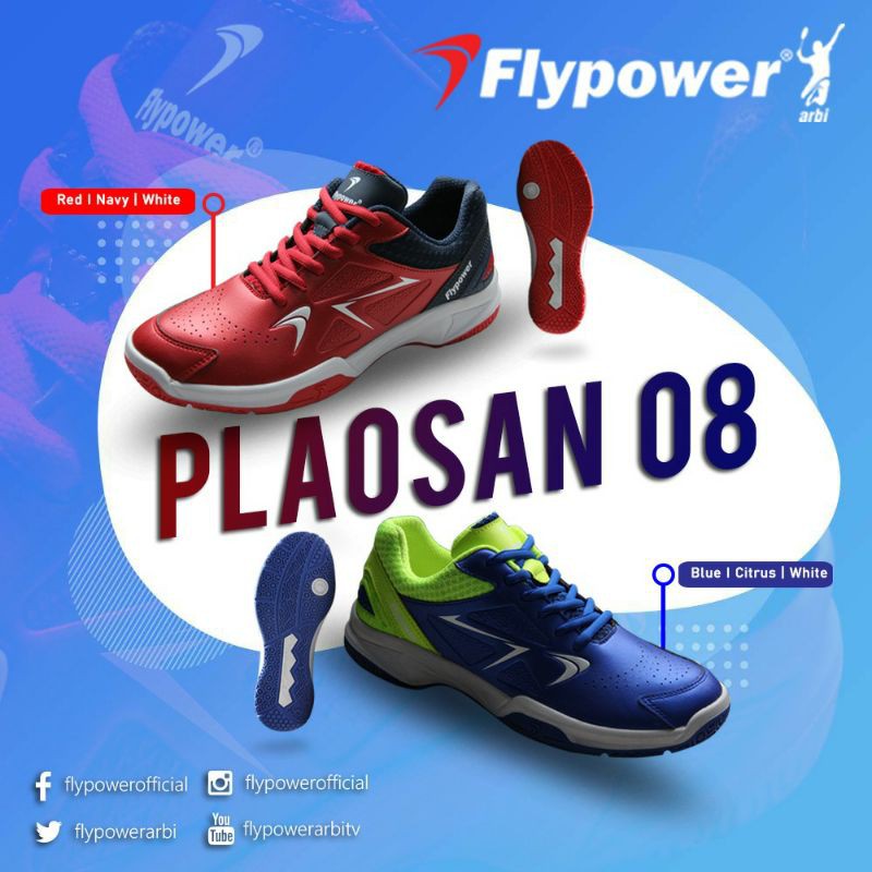 sepatu flypower plaosan 8 / sepatu badminton