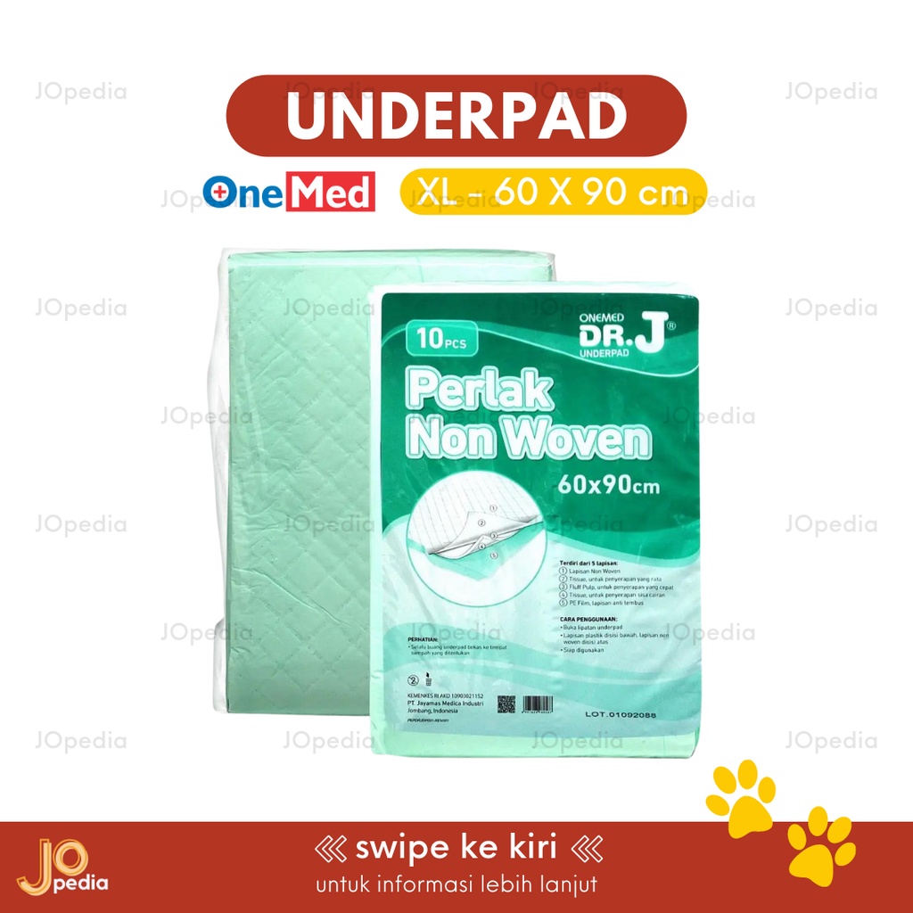 UNDERPAD ONEMED ECER  S M L XL Alas Pipis Kucing Anjing Kelinci Training Pad Pee Pad Perlak Poop