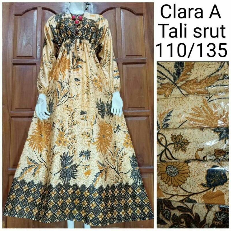 Daster XL Gamis Busui Panjang Larissa Motif Bunga 4 | Daster Gamis Busui Jumbo Rayon Bali Solo