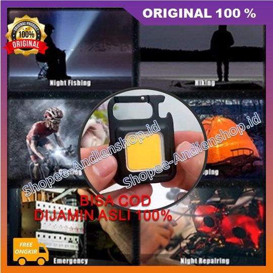 Gantungan Kunci  Senter Led Multifungsi Senter Led Mini Kualitas Premium 100% ASLI