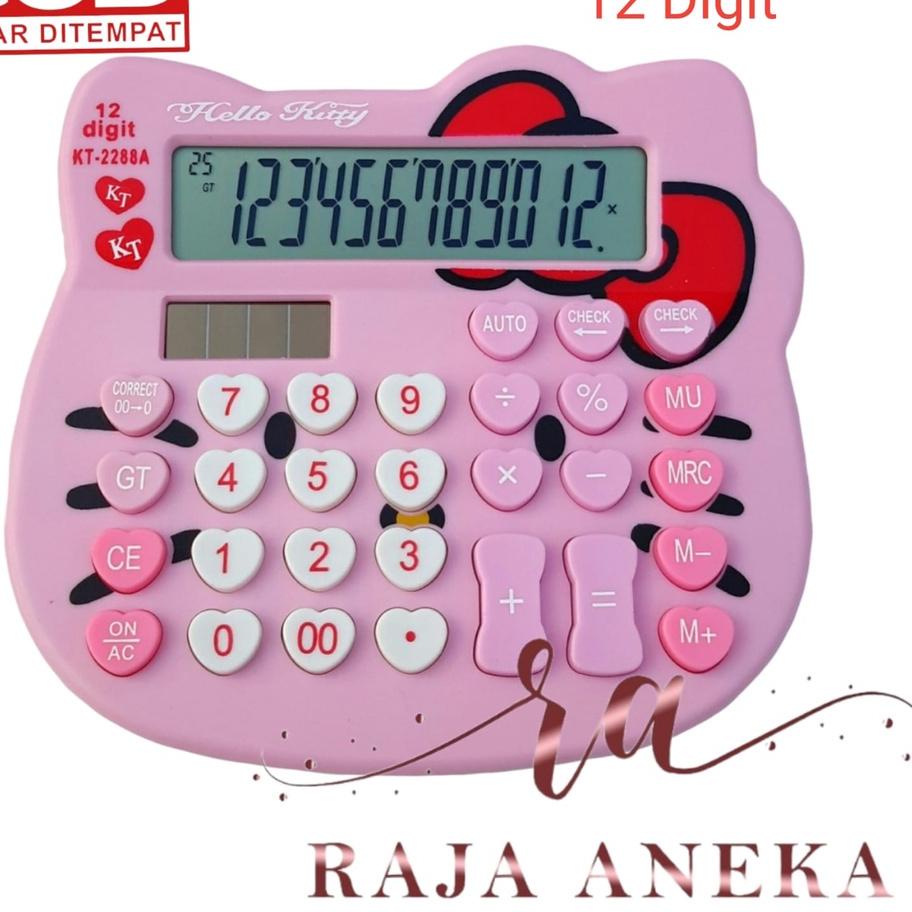 

Model baru - Kalkulator Kepala Hello Kitty Pink 12 Digit IMUT LUCU MANIS HELO KITY KITI Hello Kitty M KT-2288