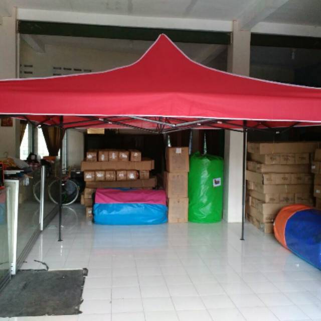 Tenda cafe lipat 3x3 tenda matic tenda bazar piramid kerucut