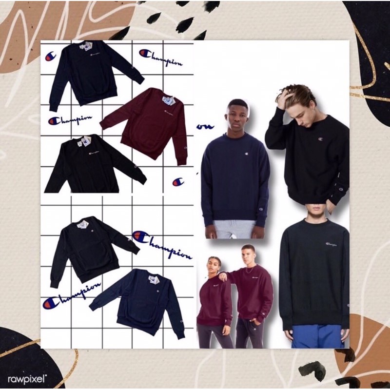 

Crewneck Champion Reserve Weave (Embroidered) FULL LABEL TAGWASH HANDTAG STICKER