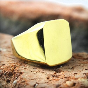 Cincin Titanium Ring Gold Cincin Pria Cincin Wanita Perhiasan Emas