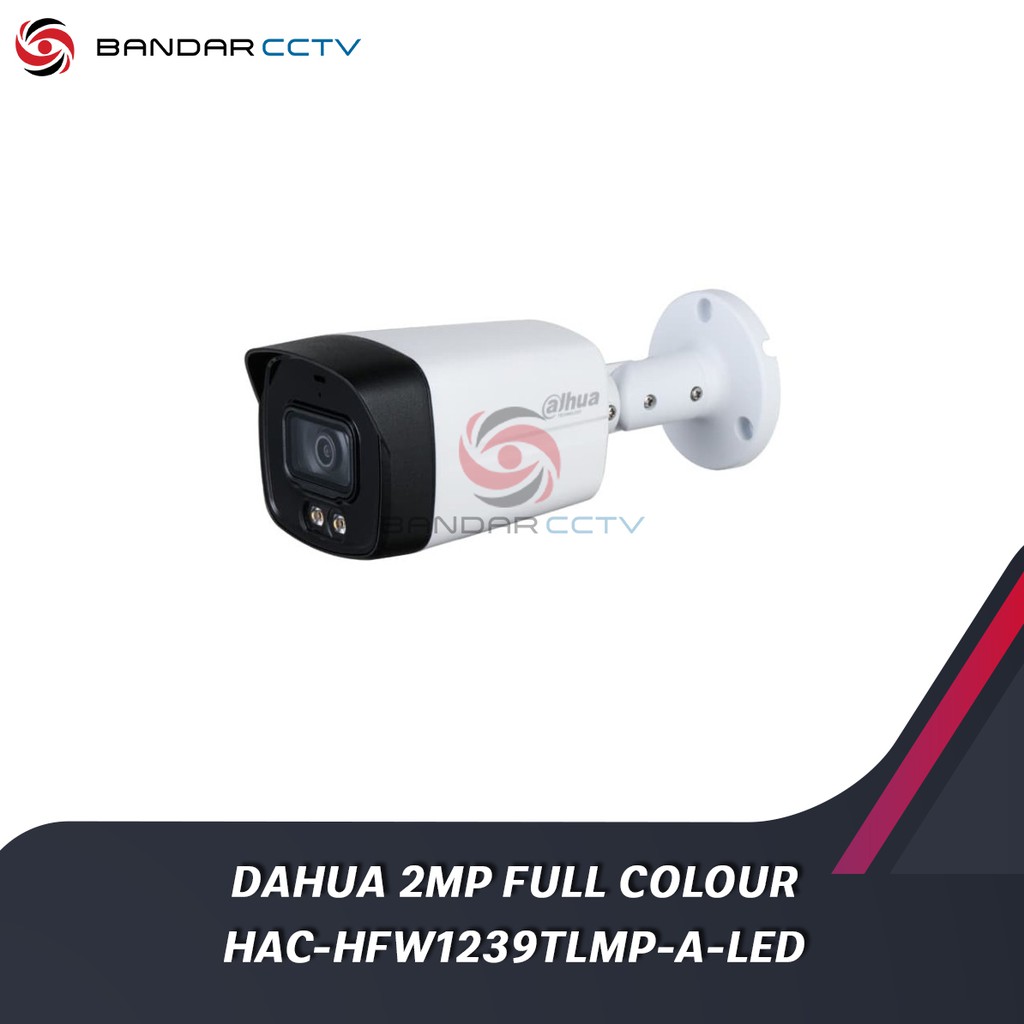 Dahua HAC HFW1239TLMP A LED 2MP Full Color Starlight Outdoor Camera