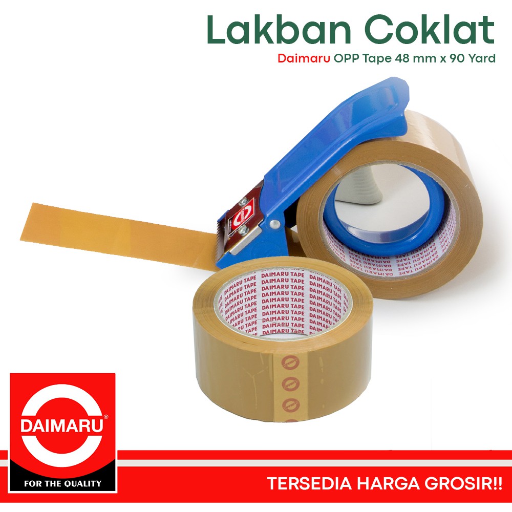 

Isolasi Lakban Coklat Daimaru OPP Tape 48 mm x 90 Yard Untuk Packing Pigura Frame Bingkai Foto