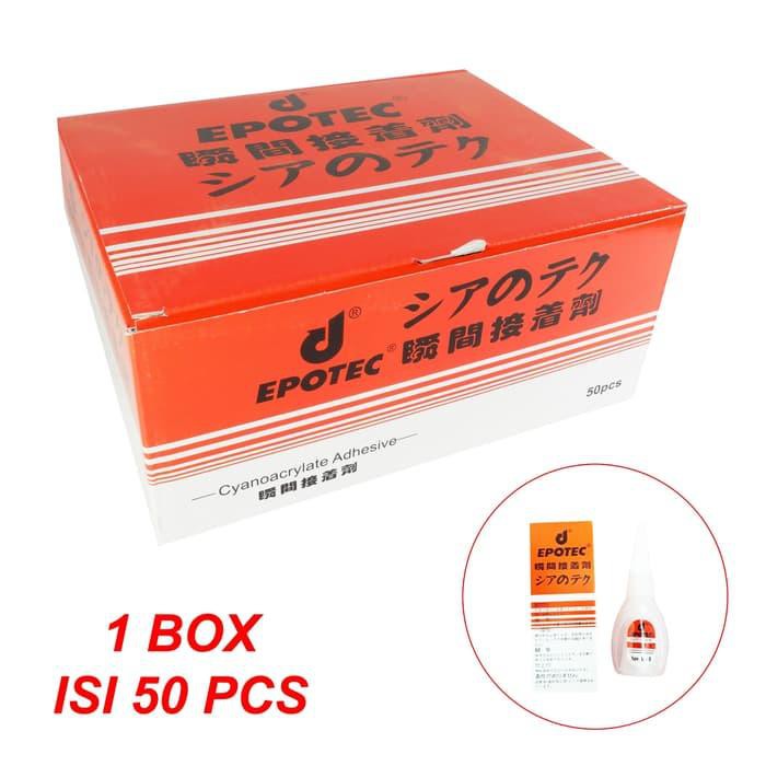 

Jual SUPER GLUE (1 BOX ISI 50 PCS) LEM G KOREA EPOTEC POWER GLUE Limited