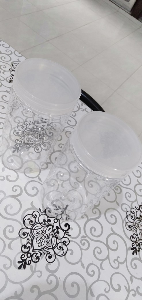 Toples/ Jar Plastik Tinggi Tanpa Gagang 1000 Ml Cokelat/kue Kering Murah Astor Keju Ikan Cupang