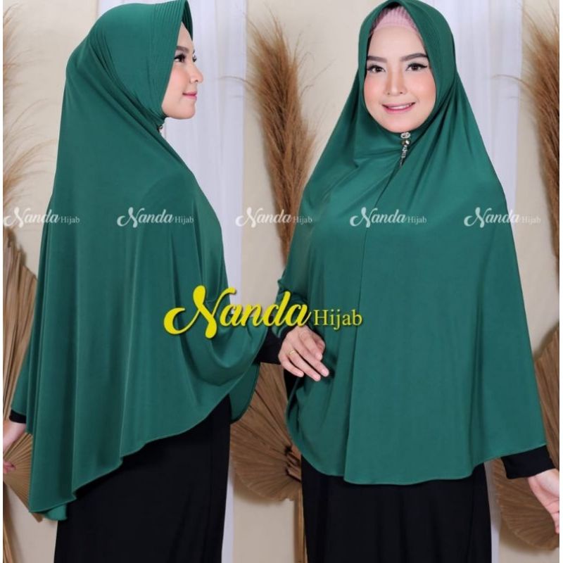Hijab Jilbab Instan Bergo Syari Jersy Super Jersi korea Import Polos Hamidah-2
